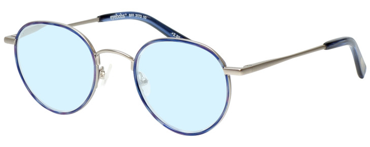 Eyebobs BFF 3173-10 Progressive Blue Light Blocking Eyeglasses Blue Silver 46 mm