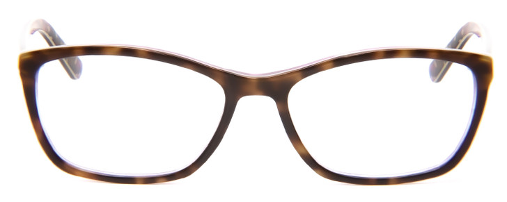 Front View of Vera Bradley Larissa Designer Progressive Lens Prescription Rx Eyeglasses in Rosewood Purple Tortoise Havana Ladies Classic Full Rim Acetate 54 mm