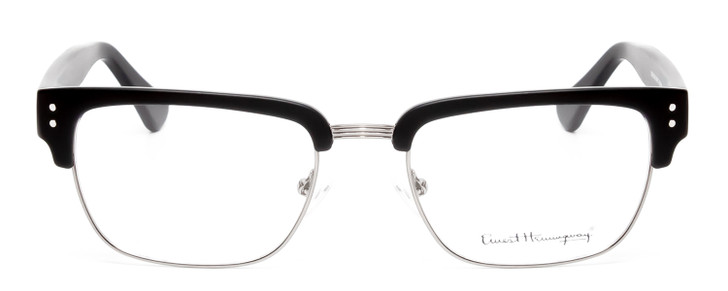 Ernest Hemingway H4836-MBK Black Gun Metal Silver Eyeglasses 53 mm Custom Lenses