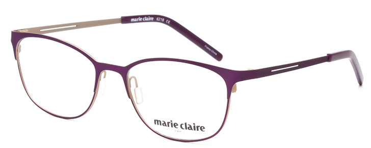 Profile View of Marie Claire MC6216-PGD Ladies Classic Designer Reading Glasses Purple Gold 51mm
