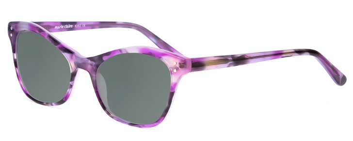 Marie Claire MC6252-PTO Polarized Sunglass 4 OPTIONS Cateye Purple Tortoise 53mm