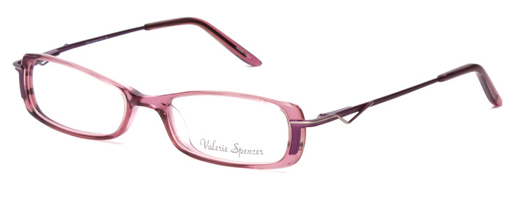 Profile View of Valerie Spencer VS9122-LIL Cateye Designer Reading Glasses in Lilac Purple 49 mm