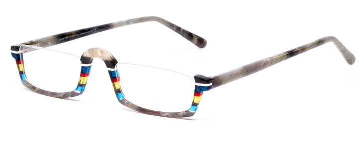 Johann Von Goisern .5-Rimless Grey Marble Stripe 51mm Prescription Rx Eyeglasses