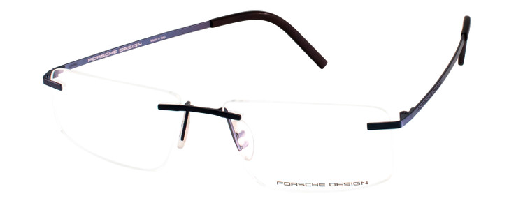 Porsche Design P8321-D-55mm Unisex Rimless Satin Blue Prescription Eyeglasses Rx