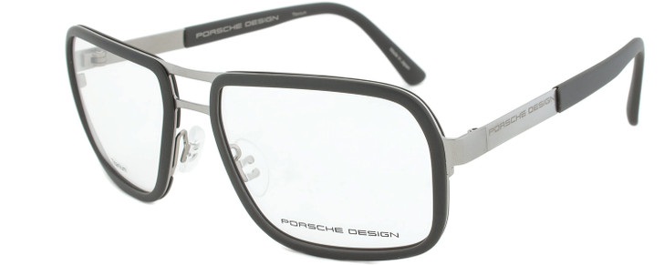 Profile View of Porsche Design P8219-B-57 mm Titanium Reading Glasses Matte Grey Titanium Silver
