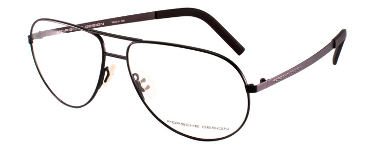 Profile View of Porsche Design P8280-A-59 mm Titanium Aviator Designer Reading Glasses Gun Metal