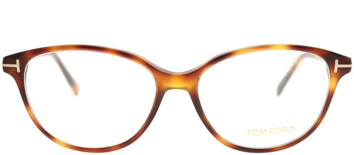 Tom Ford TF5421-053 Cateye Tortoise Brown Gold Eyeglasses 53mm Custom L&R Lenses