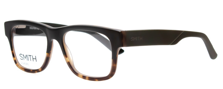 Smith WORKSHOP Blue Light Eyeglasses Olive Green Brown Gold Tortoise Fade 53 mm