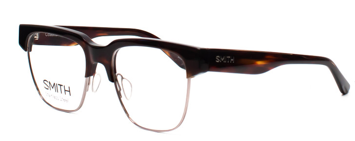 Smith COASTER Blue Light Eyeglasses Square Dark Havana Tortoise Brown Gold 53 mm