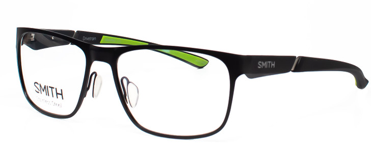 Smith Optics DRIVE TRAIN Unisex Designer Reading Glasses Matte Black Green 57 mm