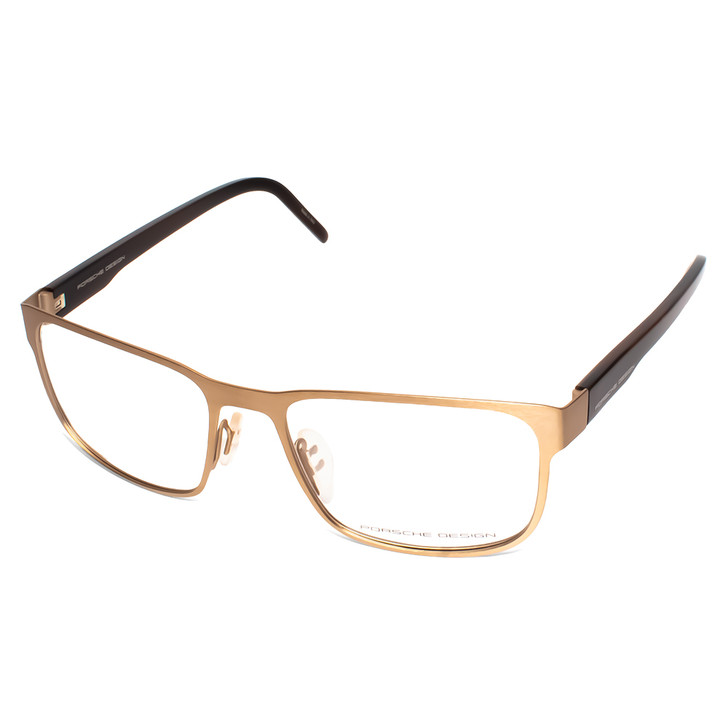 Porsche Design P8291-D-55 mm Copper&Brown Marble Horn Eyeglasses Custom L&R Lens
