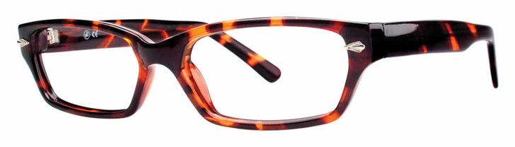 Profile View of Calabria Soho by Vivid 1000 Designer Blue Light Blocking Glasses in Tortoise