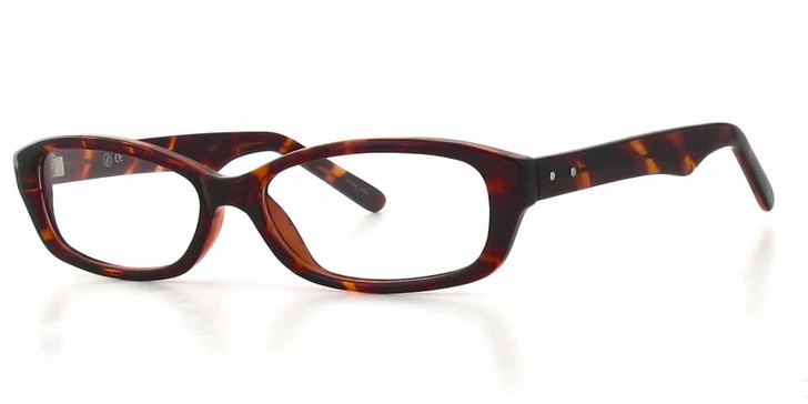 Profile View of Calabria Soho by Vivid 108 Designer Blue Light Blocking Glasses in Tortoise