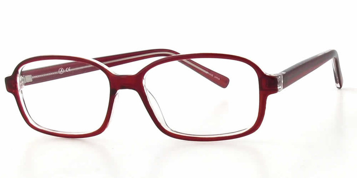 Profile View of Calabria Soho by Vivid 97 Designer Blue Light Blocking Glasses Burgundy Square