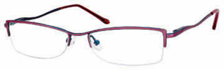 Profile View of Valerie Spencer Designer Blue Light Blocking Glasses 9125 in Violet Unisex 54mm