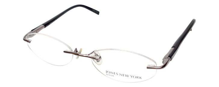 Jones NY Designer Eyeglasses J133 in Gun Metal :: Custom Left & Right Lens