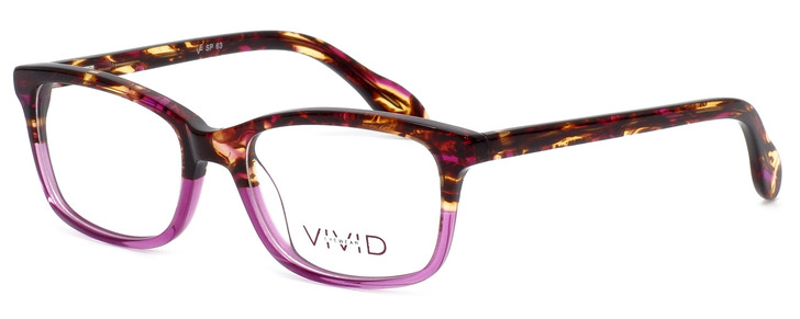 Profile View of Calabria Splash SP63 Designer Blue Light Blocking Glasses Tortoise-Pink Cateye