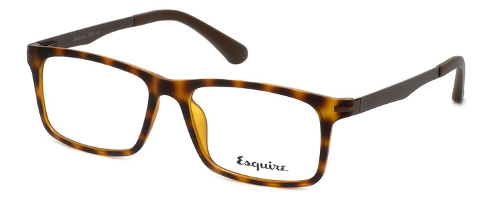 Profile View of Esquire Designer Blue Light Block Glasses EQ1504 Matte-Tortoise 53mm Unisex 53mm