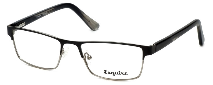 Profile View of Esquire Designer Blue Light Blocking EyeGlasses EQ1523 in Black 53mm Unisex 53mm