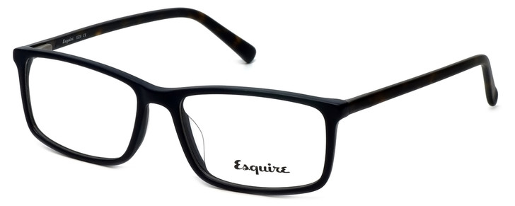 Profile View of Esquire Designer Blue Light Blocking Glasses EQ1528 Navy-Tortoise 54mm Rectangle