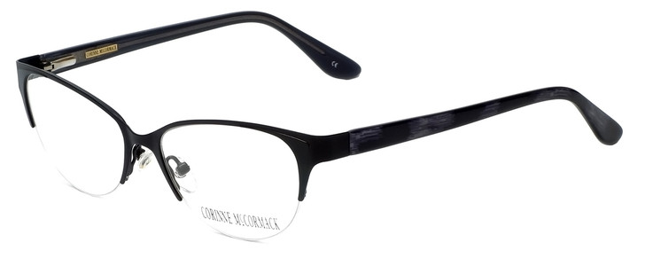 Corinne McCormack Designer Blue Light Blocking Glasses Gramercy in Black 52mm