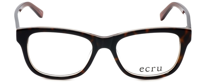 Front View of Ecru Designer Blue Light Blocking Glasses Morrison-048 in Tortoise 51mm Retro