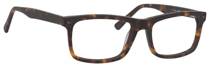 Profile View of Esquire Mens EQ1548 Designer Progressive Blue Light Glasses Matte Tortoise 55mm