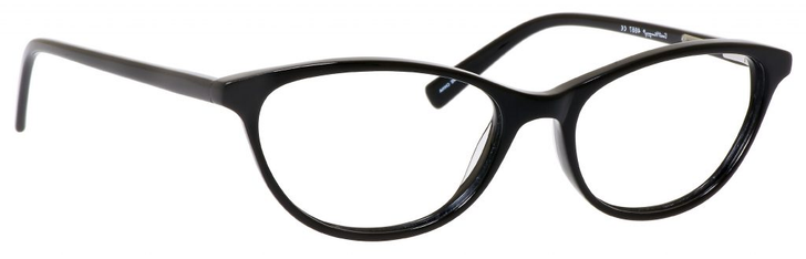 Profile View of Ernest Hemingway H4667 Womens Cat Eye Progressive Blue Light Glasses Black 54 mm