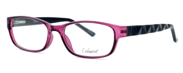 Enhance Optical Designer Progressive Blue Light Glasses 3959 in Purple-Black