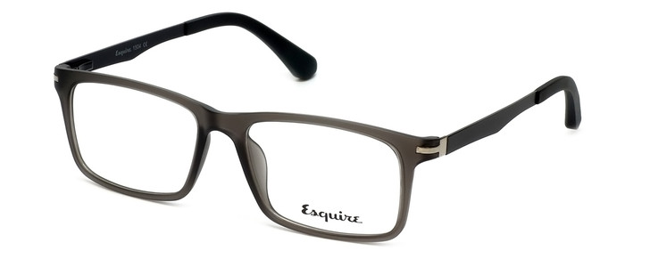 Profile View of Esquire Designer Progressive Blue Light Glasses EQ1504 in Matte-Grey-Smoke 53mm