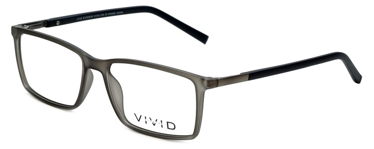 Profile View of Calabria Viv Designer Progressive Lens Blue Light Glasses 239 in Grey-Black 53mm