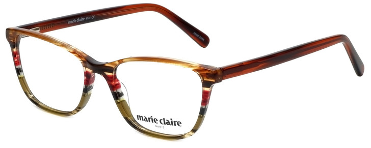 Profile View of Marie Claire Progressive Blue Light Glasses MC6245-APS Apple Stripe Square 52mm