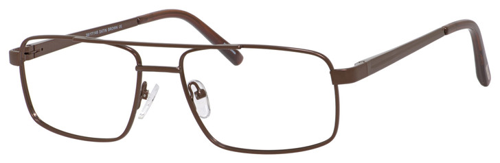 Profile View of Dale Jr. Designer Progressive Blue Light Glasses DJ6805-SBR in Satin Brown 56mm