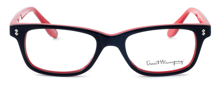 Front View of Ernest Hemingway Designer Blue Light Glasses H4617 (Small) in Black-Red 48mm