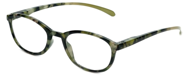 Profile View of Calabria R772 Designer Progressive Blue Light Glasses in Green Acetate Oval 49mm