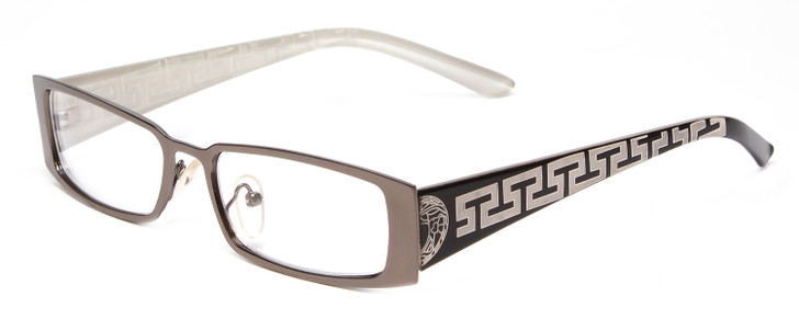 Calabria Opti Clear 3413 Unisex Blue Light Glasses Gun Metal Silver Black 52 mm