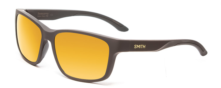 Profile View of Smith Basecamp Sunglasses Gravy Grey/Chromapop Polarized Bronze Gold Mirror 58mm