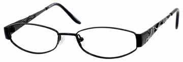 Valerie Spencer Designer Eyeglasses 9197 in Black Silver :: Custom Left & Right Lens