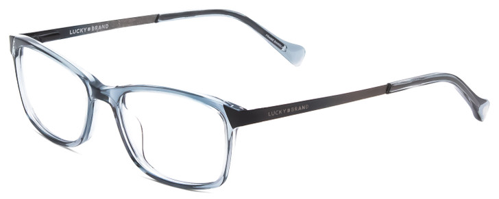 Lucky Brand Kids D714 Unisex Oval Crystal Blue 48 mm Prescription Eyeglasses Rx