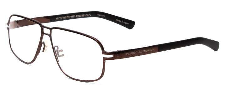 Porsche Designs P8193-A Unisex Oval Designer Reading Glasses Titanium Brown 58mm