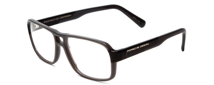 Profile View of Porsche Designs P8217-C Unisex Reading Glasses in Light Grey Carbon Fiber 56 mm