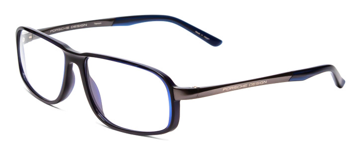 Porsche Design P8229-D Oval Eyeglasses in Blue & Gun Metal 57mm w/Progressive Rx
