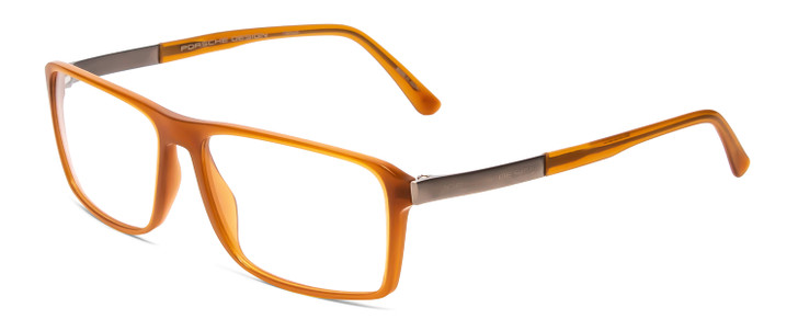 Porsche Design P8259-C Square Eyeglasses Crystal Amber Brown 57mm Progressive Rx