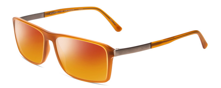 Porsche P8259-C 57 mm Polarized Sunglasses in Crystal Amber Brown 4 LENS OPTIONS