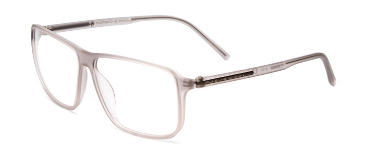 Profile View of Porsche Designs P8269-B Unisex Designer Reading Glasses Crystal Smoke Grey 58 mm