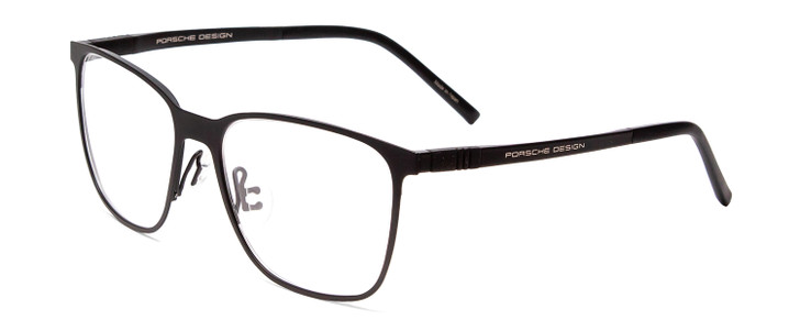 Profile View of Porsche Design P8275-A Unisex Designer Reading Glasses in Satin Black/Matte 55mm