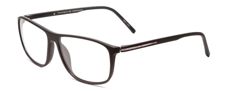Profile View of Porsche Design P8278-A Unisex Square Designer Reading Glasses in Matte Grey 56mm