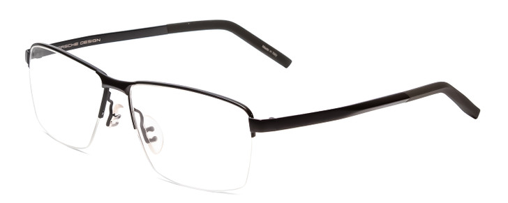 Profile View of Porsche P8318-D .5-Rimless Designer Reading Glasses Anthracite Silver Black 55mm