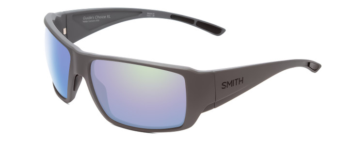 Smith Guides Choice XL Sunglasses in Matte Grey&CP Glass Polarized Green Mirror