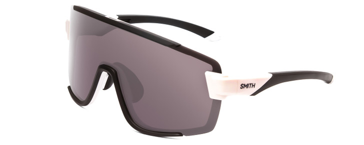 Profile View of Smith Wildcat Unisex Wrap .5-Rimless Sunglasses Matte White/ChromaPop Black 99mm